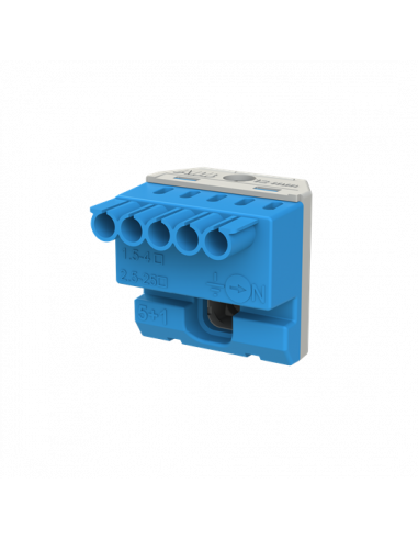 Bornier neutre Mistral-5X4mm²+1X25mm²-Rapide et à vis 1SPE007715F9702 ABB 799202