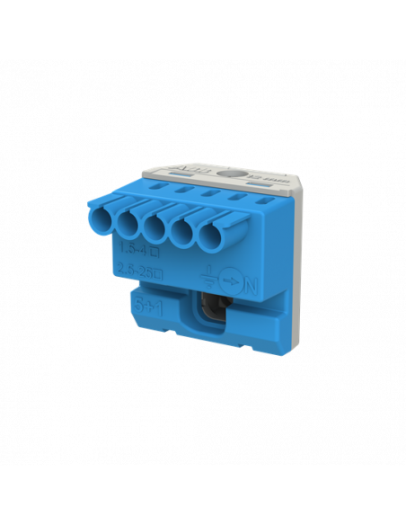 Bornier neutre Mistral-5X4mm²+1X25mm²-Rapide et à vis 1SPE007715F9702 ABB 799202