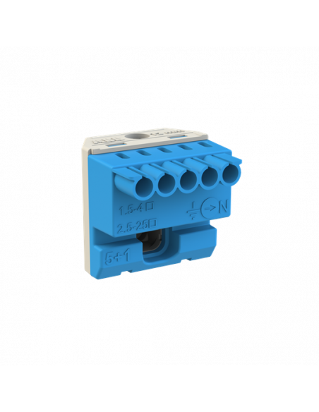 Bornier neutre Mistral-5X4mm²+1X25mm²-Rapide et à vis 1SPE007715F9702 ABB 799202