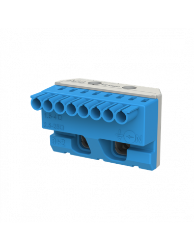 Bornier neutre Mistral-8X4mm²+2X25mm²-Rapide et à vis 1SPE007715F9703 ABB 799203