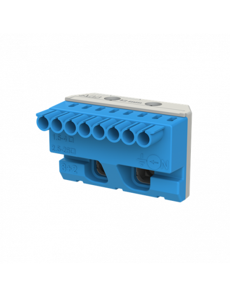Bornier neutre Mistral-8X4mm²+2X25mm²-Rapide et à vis 1SPE007715F9703 ABB 799203