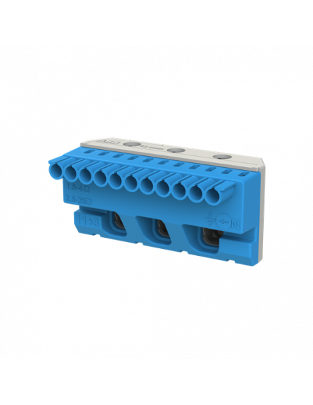 Bornier neutre Mistral-11X4mm²+3X25mm²-Rapide et à vis 1SPE007715F9704 ABB 799204
