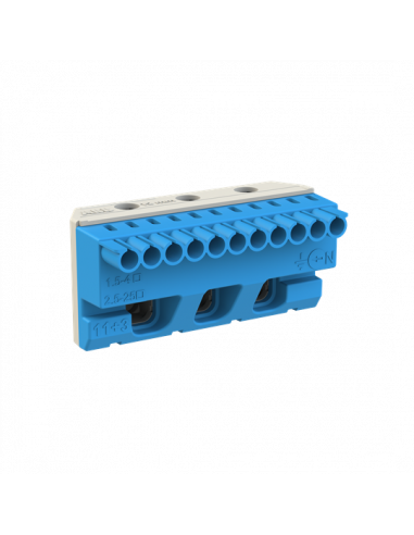 Bornier neutre Mistral-11X4mm²+3X25mm²-Rapide et à vis 1SPE007715F9704 ABB 799204