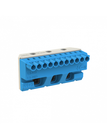 Bornier neutre Mistral-11X4mm²+3X25mm²-Rapide et à vis 1SPE007715F9704 ABB 799204