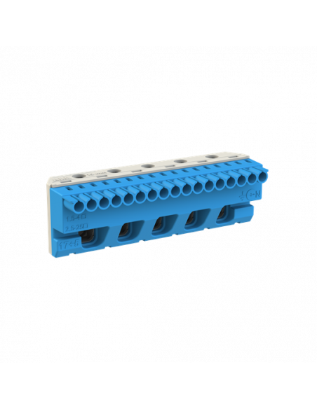 Bornier neutre Mistral-17X4mm²+5X25mm²-Rapide et à vis 1SPE007715F9706 ABB 799206