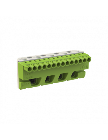 Bornier terre Mistral-14X4mm²+4X25mm²-Rapide et à vis 1SPE007715F9715 ABB 799211