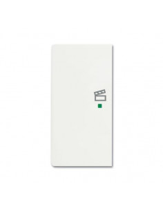 Enjoliveur 1/2 Touche G 1 Led 1 Picto Scénario Futur Blanc Mat 2CKA006220A0609 ABB BJE520443