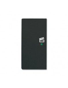 Enjoliveur 1/2 Touche G 1 Led 1 Picto Scénario Futur Lnoir Mat 2CKA006220A0626 ABB BJE520459