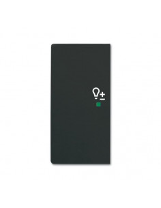 Enjoliveur 1/2 Touche G 1 Led 1 Picto Variateur Futur Lnoir Mat 2CKA006220A0627 ABB BJE520461