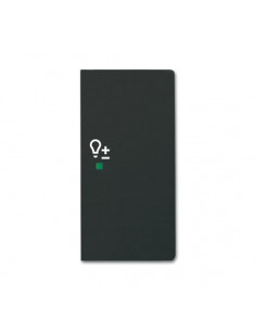 Enjoliveur 1/2 Touche D 1 Led 1 Picto Variateur Futur Lnoir Mat 2CKA006220A0628 ABB BJE520462