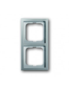 Cadre 2 Postes PureSteel Acier Inox 2CKA001754A4501 ABB BJE74555