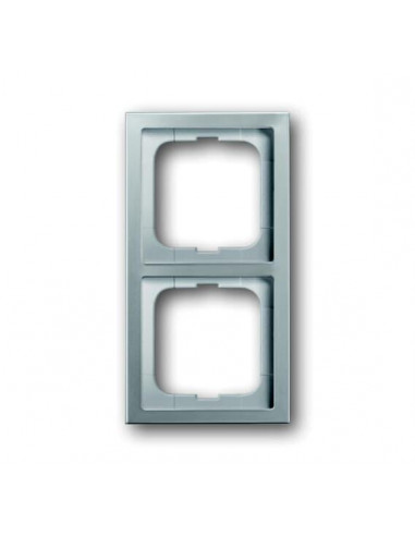 Cadre 2 Postes PureSteel Acier Inox 2CKA001754A4501 ABB BJE74555