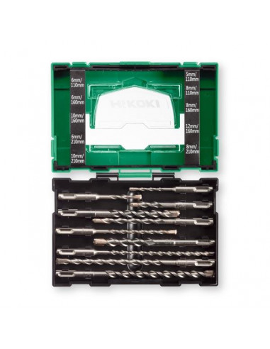 COFFRET DE MÈCHES SDS+ (10 PCS) HIKOKI 40030030