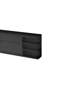 Goulotte d'installation clip45 TerCia TA-C45 164x55 3 compartiments noire IBOCO B45117