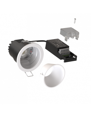HYDRA SPOT RT2012 BLANC 7W 700-760Lm 40° dimmable CCT 2700K/3000K/4000K réflecteur basse luminance SOLUM S0091090D