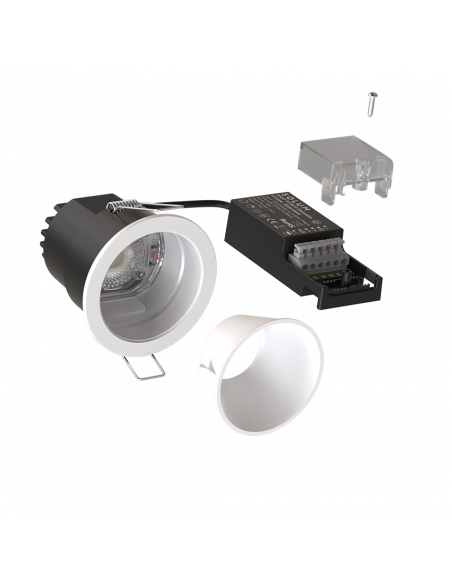 HYDRA SPOT RT2012 BLANC 7W 700-760Lm 40° dimmable CCT 2700K/3000K/4000K réflecteur basse luminance SOLUM S0091090D