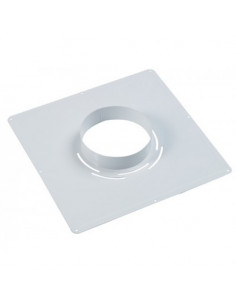 Plaque de propreté inox 400x400mm blanc diamètre 125 mm TEN 125125