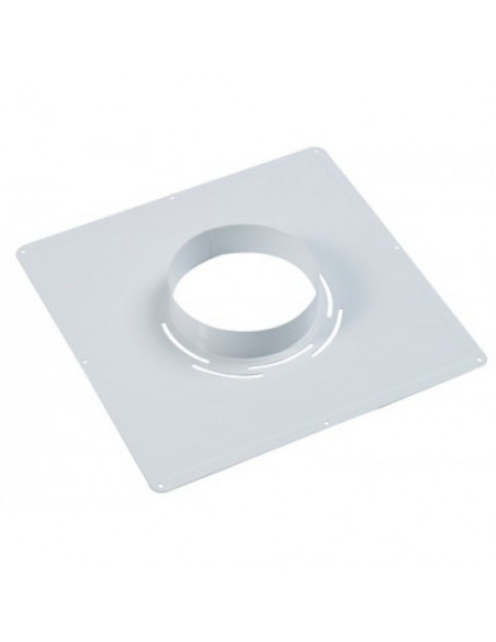 Plaque de propreté inox 400x400mm blanc diamètre 125 mm TEN 125125