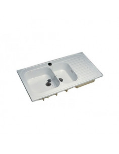 EVIER GRES ROMANS 6900 BLANC ALLIA 00690000000