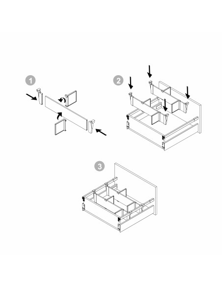 Lot de séparateurs pour l'intérieur des tiroirs Vertex-Concept EMUCA 3184035