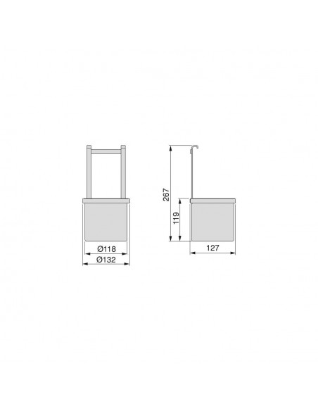Porte-couverts de cuisine Titane EMUCA 8965035