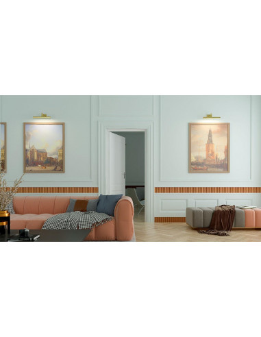 OPERA Applique tableau basc. laiton LED intég. 6W 3000K 450lm intég. ARIC 0368