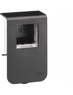 Support d'appareillage 45x45 pour plinthe SL20080 noir HAGER SL200809709011