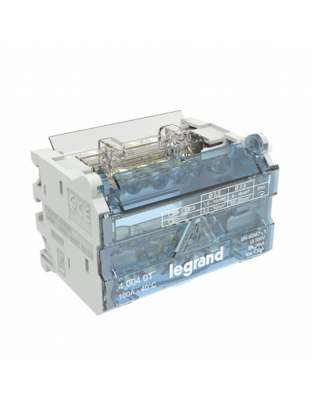 Répartiteur modulaire 2 Pôles 100A 4 Modules LEGRAND 400401