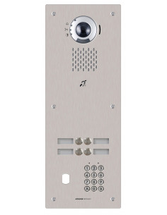 Plat. vidéo enc. 4bp ip/sip,inox,pictos,syn. vocale,b. magn,clav codé,per. vigik IXDVF4LACV AIPHONE 200972