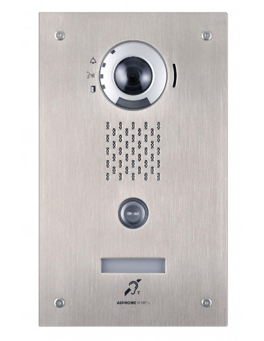 Platine vidéo encastrée anti-vandal 1 BP IP/SIP inox accessibilité picto synthèse vocale boucle mag AIPHONE IXDVFL 200938