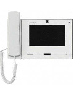 Moniteur blanc vidéo IP / SIP écran tactile 7'' avec boucle magnétique au combiné AIPHONE IXMV7HWLA 200953 2