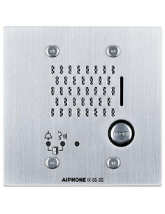 Platine audio encastrée inox 1 BP IP/SIP hauteur 120 mm AIPHONE IXSS2G 200939 2