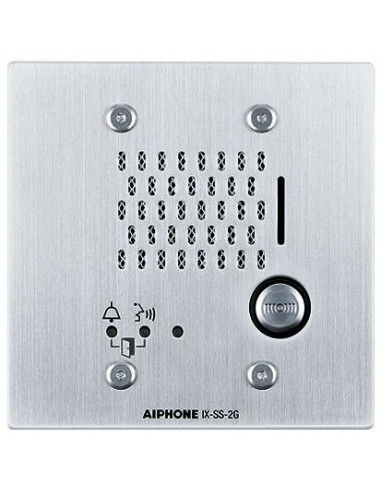 Platine audio encastrée inox 1 BP IP/SIP hauteur 120 mm AIPHONE IXSS2G 200939