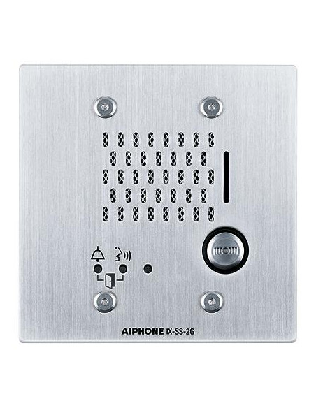 Platine audio encastrée inox 1 BP IP/SIP hauteur 120 mm AIPHONE IXSS2G 200939