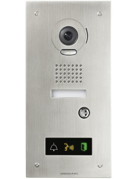 Platine video inox encastree avec synthese vocale et pictos lumineux pour moniteur maître JP4MED. AIPHONE JPDVFL 130317