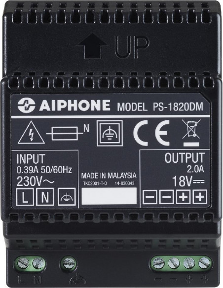 Alimentation modulaire 230vac/18vcc 2A AIPHONE 110914