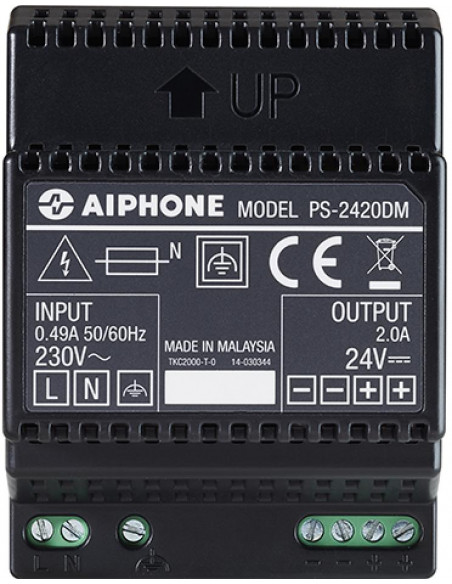 Alimentation modulaire 230vac/24vcc 2A AIPHONE 110913