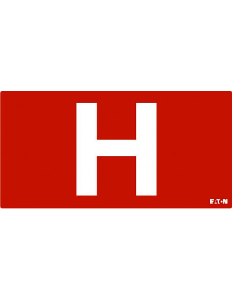 Picto pour gammes ULTRALED 2 et PLANETE 2 H blanc sur fond rouge LUMINOX FT2ED PICTO H