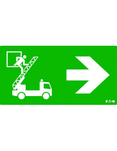 Picto pour gammes ULTRALED 2 et PLANETE 2 Camion Echelle Evacuation Droite LUMINOX FT2ED PICTO RWR