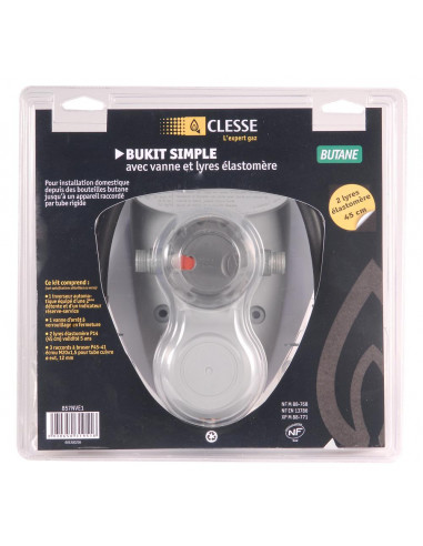 Kit inverseur butane Bukit S P14 avec vanne 8165032 CLESSE INDUSTRIES 857NVE1