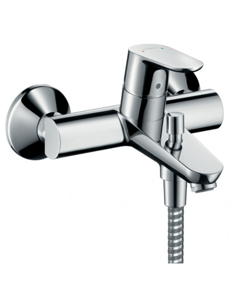 Mitigeur de bain-douche FOCUS E² avec cartouche 2 vitesses chromé mural HANSGROHE 31948000