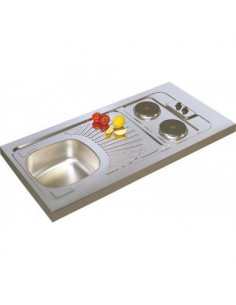 Evier cuisinette en inox 1... 2