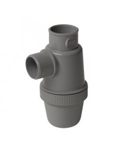 Siphon de lavabo à coller gris avec entrée verticale diamètre 50mm NICOLL YJC