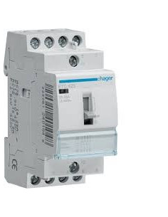 Contacteur avec commande manuelle J/N 25A 4F HAGER ETC425