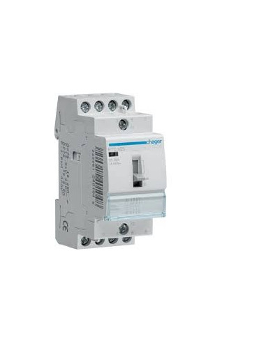 Contacteur avec commande manuelle J/N 25A 4F HAGER ETC425