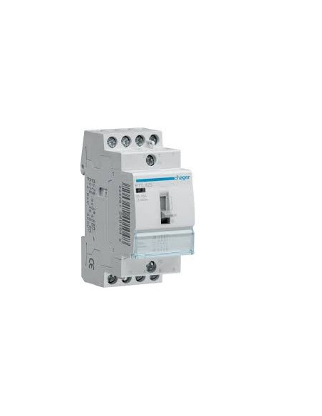Contacteur avec commande manuelle J/N 25A 4F HAGER ETC425