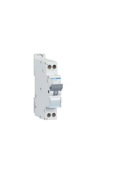 Disjoncteur 1 Module 1P+N 3KA 16A HAGER MFN716