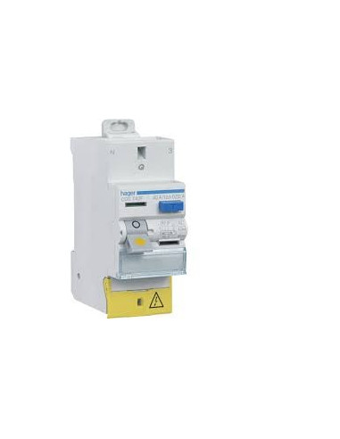 INTERRUPTEUR DIFFERENTIEL 2P 63A 30MA TYPE AC A BORNES DECALEES-HAGER CDS764F