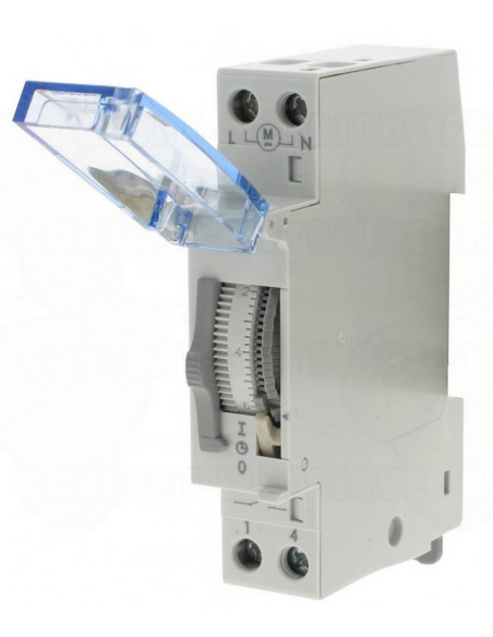Interrupteur horaire analogique modulaire programmable manuel journalier cadran vertical sans réserve de marche LEGRAND 412780