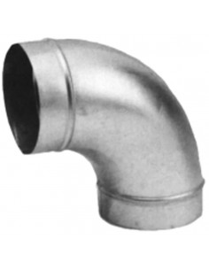 Coude mâle/mâle à 45° acier galvanisé diamètre de raccordement 125 mm S&P 864310